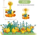 Talk Back Duck Toy, Electric Dancing Light Up Rattles Baby Toys, Talking Toy Repeats What You Say Wriggle Interactive Plush Toy Dancing Duck Singing 60 Songs. 