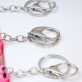 Pink Panther Keychains for Boys- Soft Fluffy PomPom Key chains for Girls- Grey. 