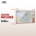 Map of Lahore City in English | Lahore City Map on Matte paper | HD Printing on 23*36 inches. 
