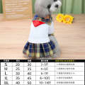 Pet JK Uniform Clothes Cat Dog Cute Shirt Skirt Teddy VIP Thin Princess Dress. 