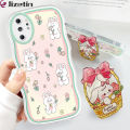 Jizetin for Samsung Note 10 Plus / Note 10 Plus 5G Back Cover + Free Pop Socket Flower Basket Bunny Soft Wavy Shape TPU Phone Case For Girls Boys. 