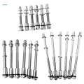 6Pcs Drum Tension Rods Rust Resistance 6mm for Snare Drum Percussion Instrument Replacement Accessory. 