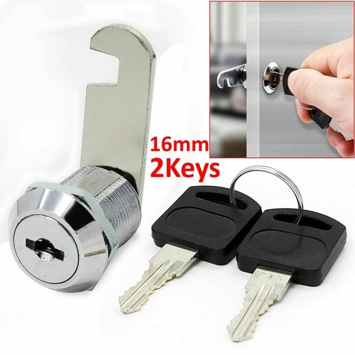 【BestGO】1x Security Lock 16/20/25/30mm ​Letter Box Cam Cylinder Locks Door Cabinet Mailbox Drawer Cupboard Locker Security Furniture Locks With 2 Keys