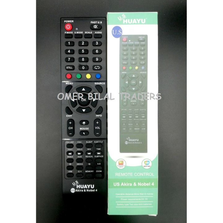 Akira & Nobel  Universal Remote For LED & LCD TV