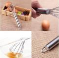 Beater Whisk for Mixing Baking Whipping Hand Whisker- Stainless Steel Silver. 