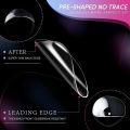 Short Almond Nails 240Pcs Clear Nail Tips12 Sizes Artificial Acrylic False Nails Full Cover Press on Nails Manicure. 