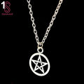 Women Men Round Hollow Star Pentagram Pendant Necklace Xmas Gift Cool Jewelry. 