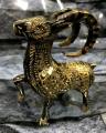Markhor Brass Vintage Decoration Piece - Bronze - Capra falconeri 6inch. 