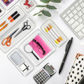 Acrylic Clear Drawer Organizer Tray -Multi-size Multi purpose Large Trays Transparent Vanity Anti - Slip Dividers Jewelry Makeup Stationery Tableware Storage Case Home Groceries Organizing Gadgets. 