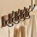 Superman Ruoias Self-adhesive Solid Wooden Hook Walnut Key Decorative Towel Holder Hook Door Hanger Wall Coat Rack Kitchen Bathroom Organizer. 