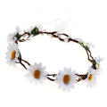 Bohemian Wedding Headpiece Flower Girl Headdress Bridal Wreath Headpiece Sunflower Headband Boho Flower Crown. 