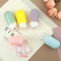 Mini Contact Lens Case Travel Kit Pill Shape Contacts Lens Container Easy Carry With Tweezer Suction Stick Lenses Box Container. 