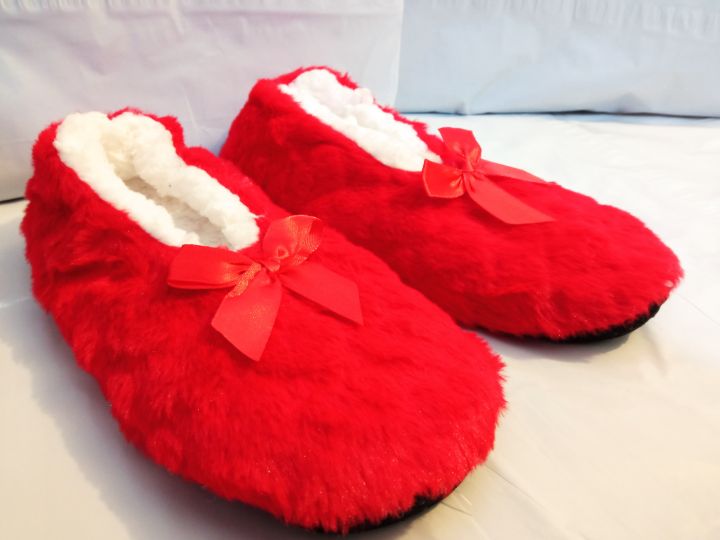 Winter Warm Slipper Womens Home Plush Soft Fluffy Cute Funny Indoor House Female Non Slip Ladies Floor Shoes Heart Love Grip