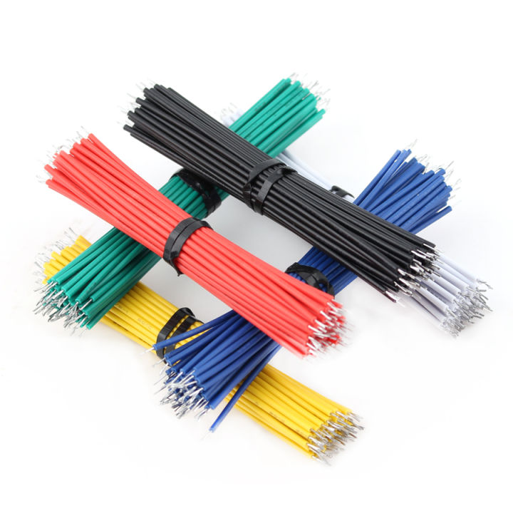 50pcs insulated jumper wire green 22AWG 10CM cable