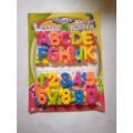 1 Set - Learning Magnetic Alphanumeric Letter for Kids - Plastic Letters with Mini Magnetic. 