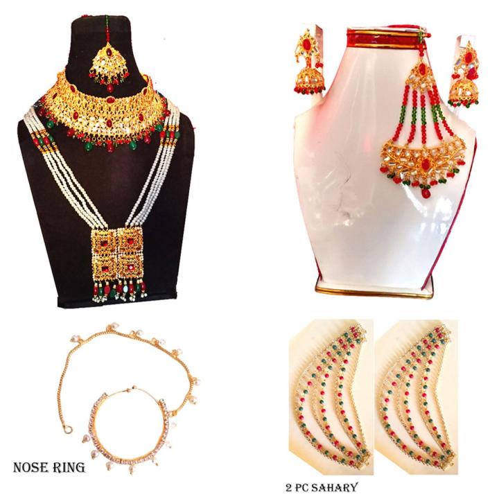 Fashion Style Artificial Gold Plated Traditional Jewellery Complete Set