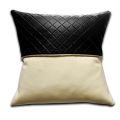 Relaxsit Quilted Leather Decorative Throw Pillow Cushions Modern Solid indoor or Outdoor use Cushion Luxury Pillow cases for Couch Sofa  throw pillows Bed or Car - 16x16 Inches. 
