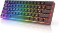HK GAMING GK61 Mechanical Gaming Keyboard - 61 Keys Multi Color RGB Illuminated LED Backlit Wired Programmable for PC/Mac Gamer Tactile (Gateron Optical Brown). 