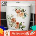 Toilet Sticker Self-adhesive Waterproof Long-lasting Eye-catching Floral Design for Home Bathroom Decor. 