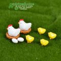 10 Pieces Set of Hen Nest Eggs Miniature Mini Fairy Garden Plant Decoration. 