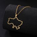 Symbol Ukraine Map During Necklace Trident National Train Flag Ukrainian Girl For Women Man Stainless Steel Toy. 