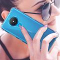 For Nokia 1.4 Back Cover Shockproof Transparent Soft TPU Silicone Protector Phone Case with Shock Absorption Bumper Corners. 
