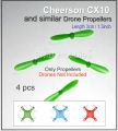 Cheerson CX10 Mini Drone Propeller Length 3 cm / 1.3 inch for 0.7mm motor shaft. 