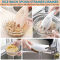 Multifunctional Rice Washing Spoon Bean Washer Cleaning Drain Filter Kitchen Tool. 