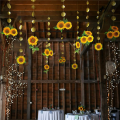 2X Sunflower Garlands for Kids Birthday Party Decorations Sun Flower Circle Dot Streamer Backdrop Banner Decor. 