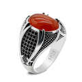 2024 Hot Products Italian Custom Jewellery Ring Jewelry Vs Oval Cut Red Color Zircon Diamond Rings For Men. 