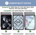 Ipad Air 5 Smart Tablet Case 10.9" with Stylus Pen Slot for iPad 10.9 (2020) (2022) & Pro 11" 2018. 