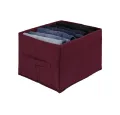 6 Grids Washable Wardrobe Clothes Organizer, Jeans Compartment Storage Box, Clothes Drawer Mesh Separation Box, Portable Foldable Closet. 