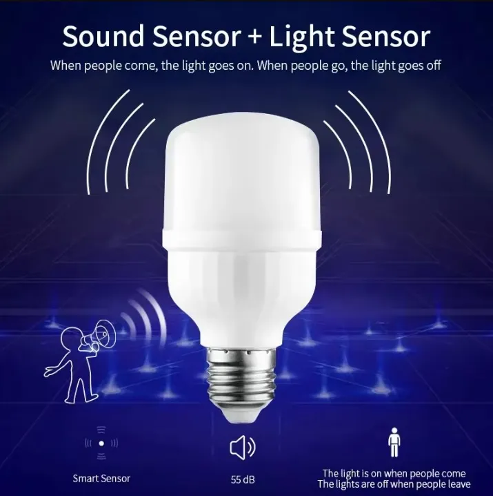 Smart LED Sensor Bulb E27 | Sound Activated | Auto On/Off | Energy ...