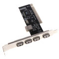 USB 2.0 4 Port 480Mbps High Speed VIA HUB PCI Controller Card Adapter PCI Cards. 