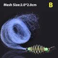 Multi Size Fishing Net Trap Mesh Luminous Netting Fishnet Tackle Design. 