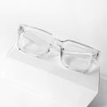 White Transparent Square Glasses For Men & Women. 