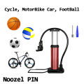 Air Pump Mini Bike Swiming Pool Car Motor Cycle Bike Hydraulic  Foot Pump with Ball Inflation Needle and Inflatable Device Valve Bicycle Tire Pump for Road Mountain and BMX Bikes. 