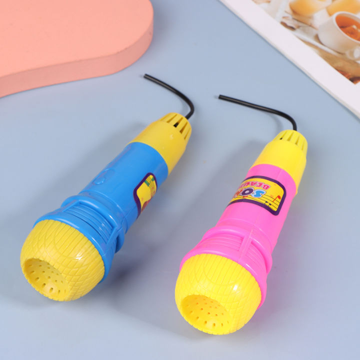 Microphone Jouet Changeur De Voix - Écho Sans Pile - Pour Enfants - Couleurs Vives (orange, Vert, Rouge, Rose) - 18,5 Cm - 9
