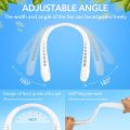 Neck Fan Portable Bladeless Neck Fans Rechargeable 360° USB Cooling Fan Super Strong Hanging Neck fan Portable Fan Super Quiet Fan Dual Cooling Fan Summer Fan for School Outdoor Sports Home Office Travel. 