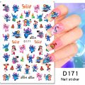 Disney 3D Nail Art Stickers Cartoon Lilo and Stitch Nail Art Decoration Mickey and Minnie Stickers For Nails DIY Anime Decals. 