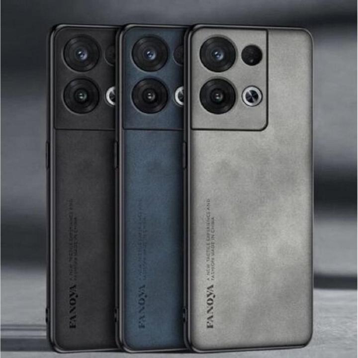 For Oppo Reno8 5G Sheepskin Leather Silicone Phone Back Case Cover For Oppo Reno 8 5G Magnetic Silicone Bumper Shockproof Cover Luxury Leather Skin Back Cover
