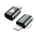 1PD20W USB Type-C Fast Charging Adapter For IPhone  Lighting USB C Female To Lighting Male Straight Head Elbow Converter Lonni. 