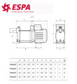 Espa Water Booster Pump 1Hp - 220v (Made In Spain). 