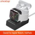 Aluminum Bracket Charger Dock Station For Airpods Pro Charging Holder/Apple Watch Stand Series SE/8/7/6/5/4/3/2/1 41 45 mm. 