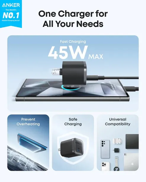 Anker%20Nano%2045W%20Usb-C%20Charger,%20Fast%20Charging,%20%20Compact%20&%20Foldable%20Plug,%202-Pin%20-%20Image%202