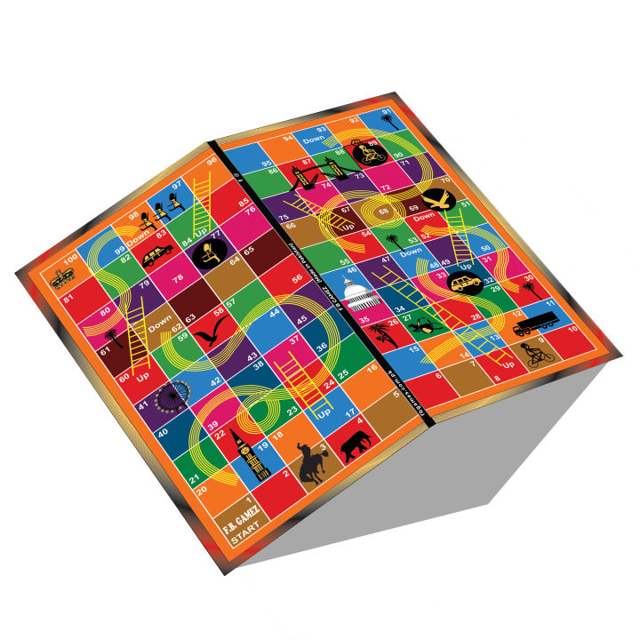 Extra Large Wooden Ludo Board Game-Premium Quality-Foldable Wooden Board