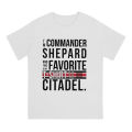 Favorite on the Citadel black T-Shirt for Men Mass Effect Commander Shepard Asari Game Vintage 100% Cotton Tee Shirt. 