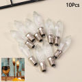 10PCS LED Filament Bulb E10 Warm White Edison Retro Candle Light Blubs Glass Bulbs Tapered Candles Replacement Bulbs BJKJK. 