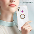 Biruiqu for Infinix Hot 9 Play Back Cover Luxury 6D Plating Frame Shiny Bling Phone Pounch Soft Silicone Square Phone Case. 