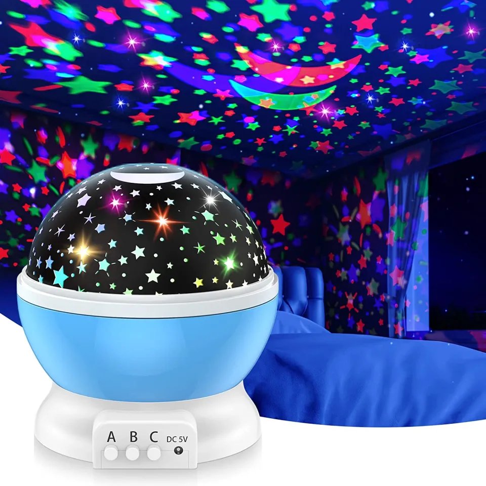 Moon Lamp Starry Sky Dream Rotating Projection Night Light for